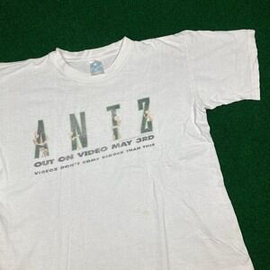 Vintage Antz Shirt Mens L White 1999 Movie Promo DreamWorks Animated Film 90s